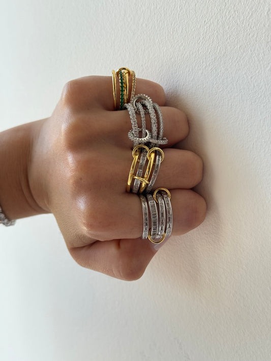 The Stack Ring in Green