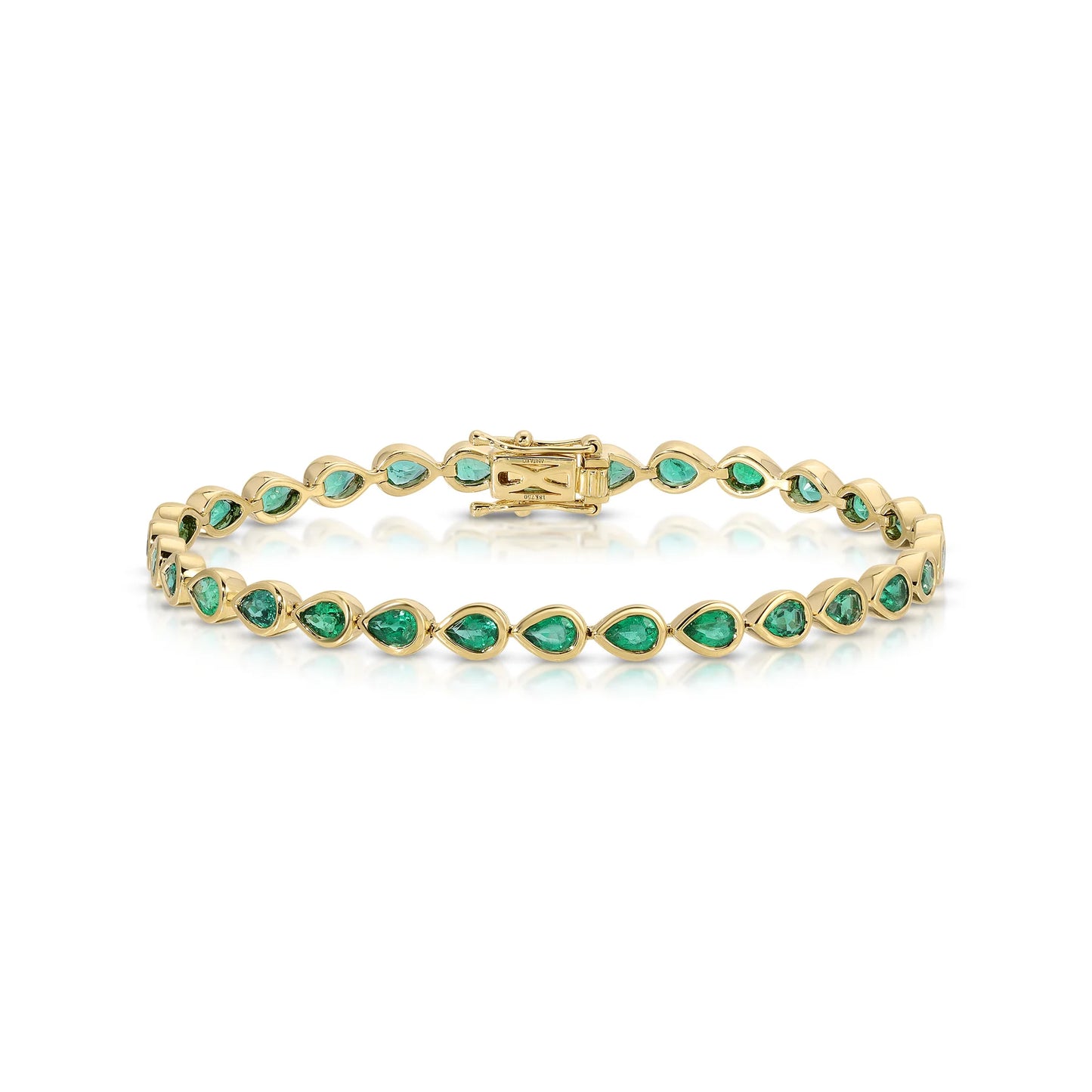 Ely Tear Drop Green Bracelet