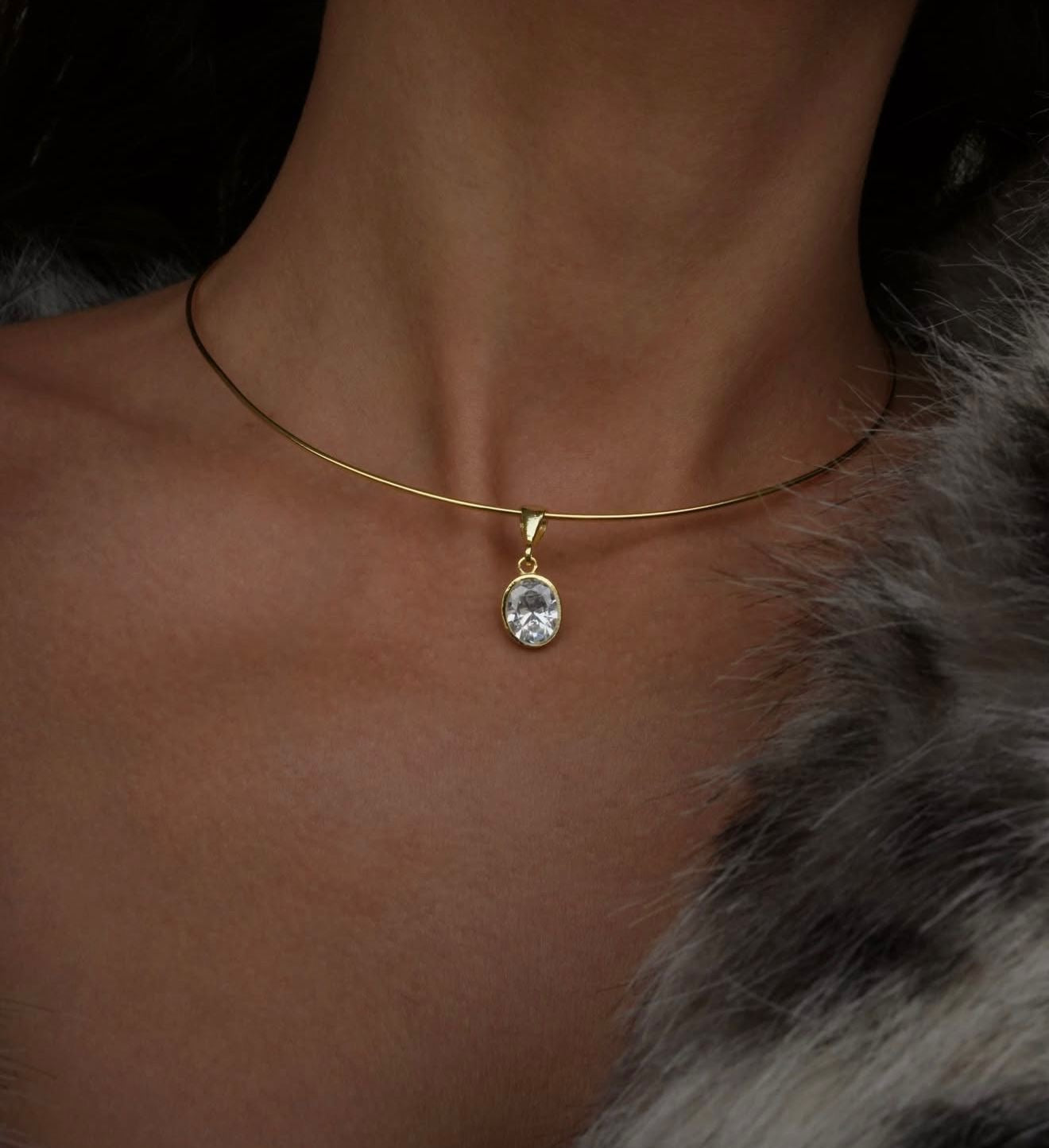 Plain Gold choker