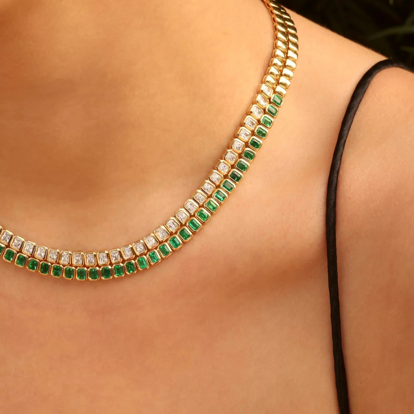 Baguette Golden Necklace