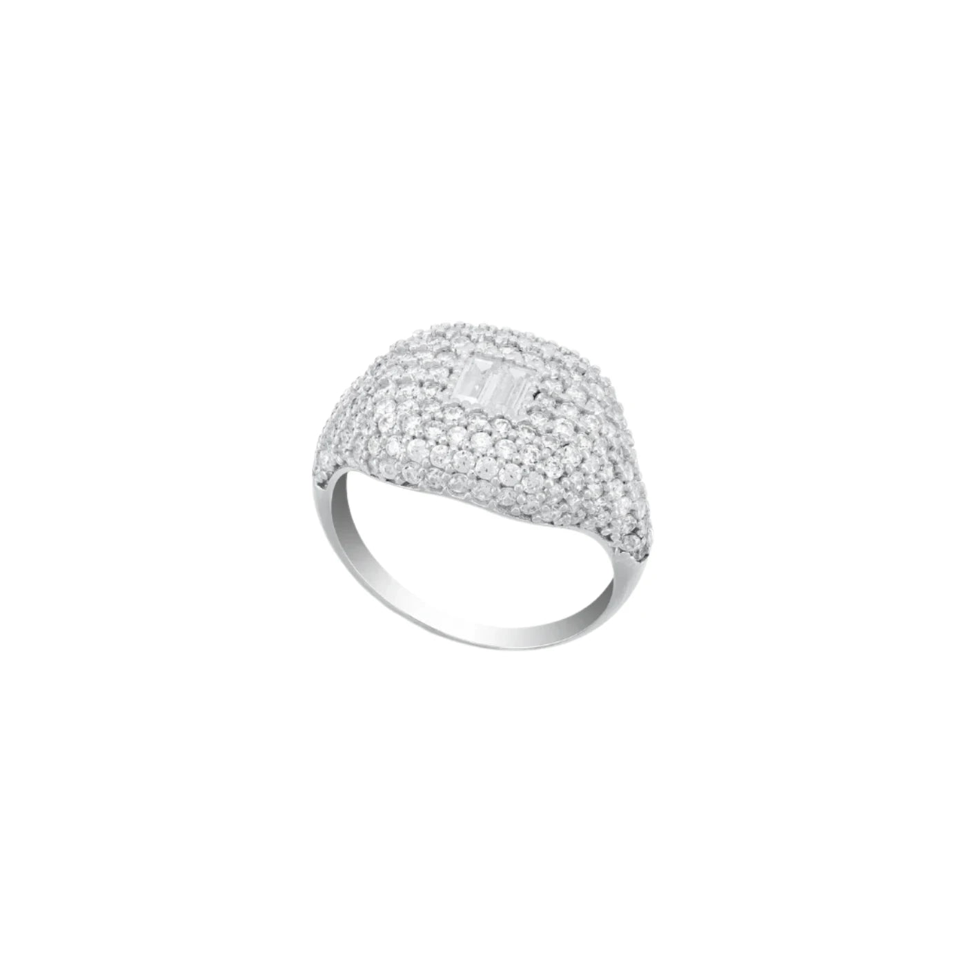 Baguette Silver Ring