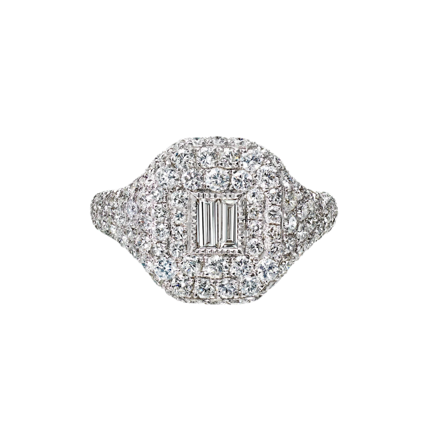 Baguette Silver Ring