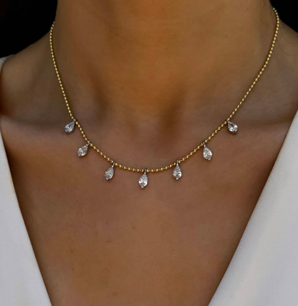Tear Drop Bubble Necklace