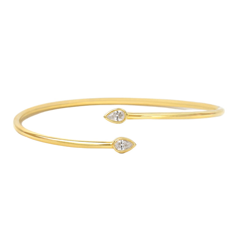 TEARDROP CROSS BANGLE