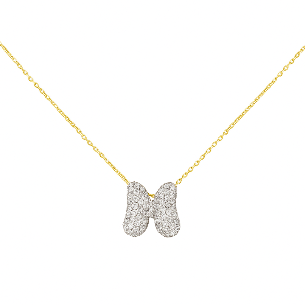 Bubble initial Necklace