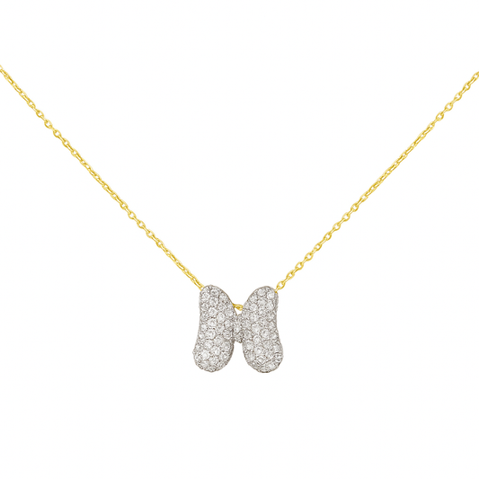 Bubble initial Necklace