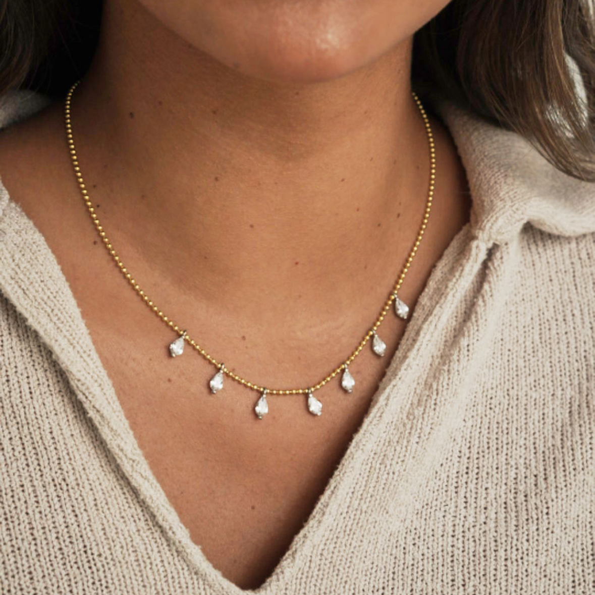 Tear Drop Bubble Necklace